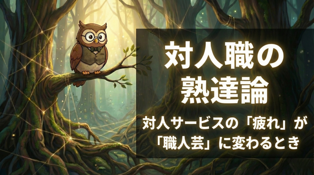 対人職の熟達論 - 対人サービスの「疲れ」が「職人芸」に変わるとき