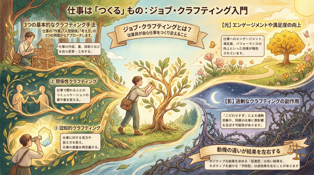 超訳図解：ジョブ・クラフティングの可能性の多角的検討